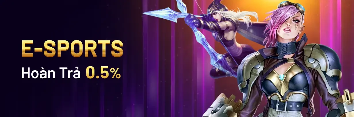 MBET Hoàn trả E-Sports 0.5% không giới hạn mỗi ngày.