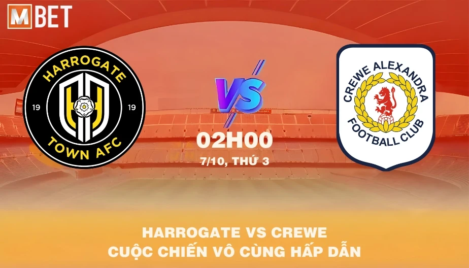 MBET Nhận Định Bóng Đá Harrogate vs Crewe 02h00 07/10/2025